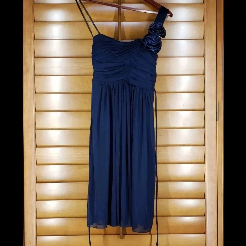 City Triangles One Shoulder Chiffon Dress